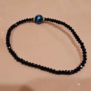 Japan Okinawa Hotaru 'Glow in the dark' Glass Blue Bead Bracelet (Unisex)